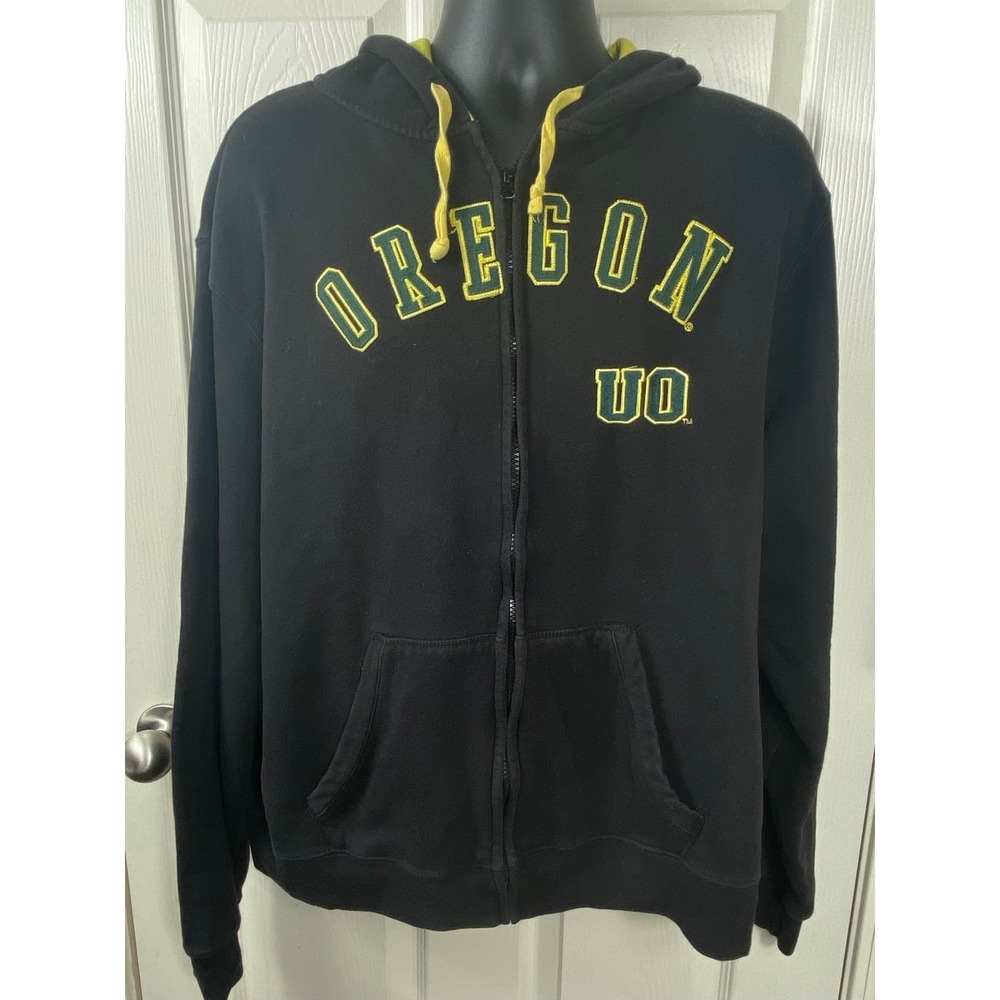 Oregon Ducks UO Cover One NCAA Black Full Zip Hoodie Sweatshirt Mens‎ XXXL 3XL